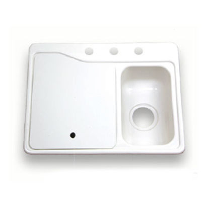 Picture of Better Bath  Double Bowl 24-3/8" X 18-7/8" White ABS Plastic Kitchen Sink 209694 10-5705                                     