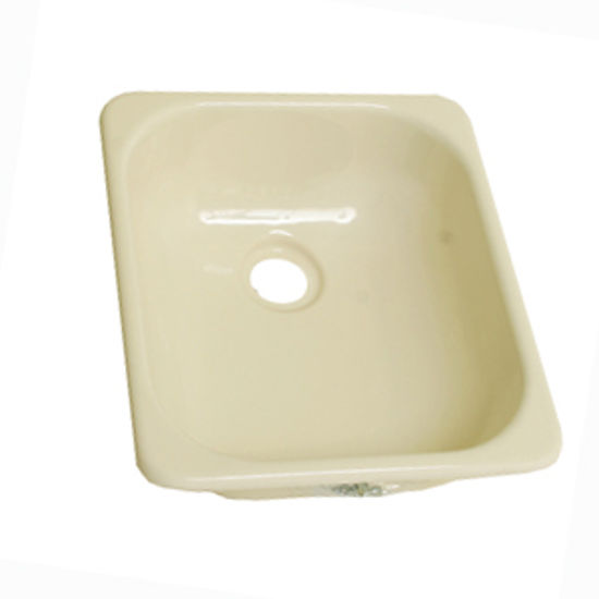 Picture of Better Bath  12-3/4" X 15" Square Parchment ABS Plastic Outdoor Kitchen Sink 209351 10-5707                                  