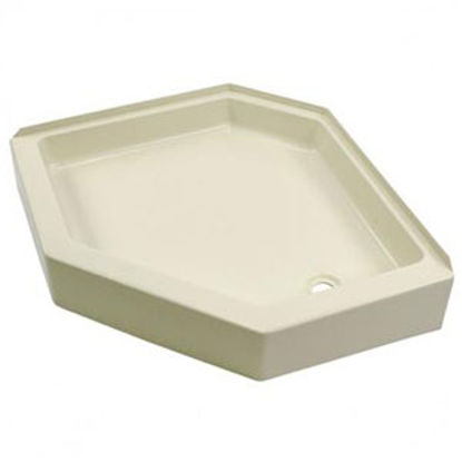 Picture of Better Bath  Parchment 32"x32" Neo-Angle RH Drain Shower Pan 209415 10-5719                                                  
