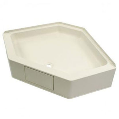 Picture of Better Bath  Parchment 34"x34" Neo-Angle Center Drain Shower Pan 301242 10-5722                                              