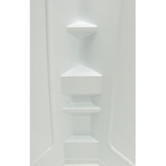 Picture of Better Bath  1-Piece White 32"L x 32"W x 68"H Neo Angle Shower Surround 210324 10-5747                                       