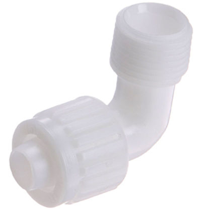 Picture of Flair-It  1/2" PEX x 3/8" MPT White Plastic Fresh Water 90 Deg Elbow 06810 10-7026                                           