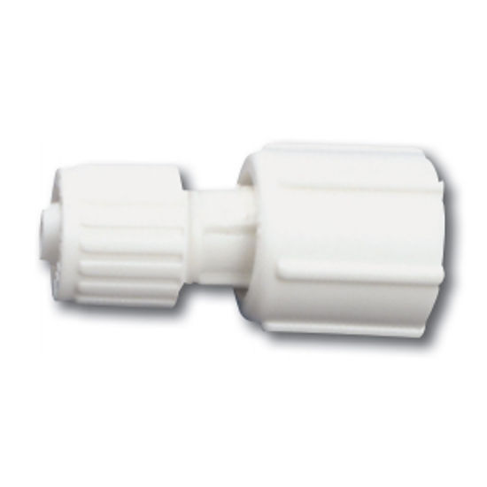 Picture of Flair-It  3/4" PEX x 3/4" FPT Swivel Nut White Plastic Fresh Water Straight Fitting 06849 10-7061                            
