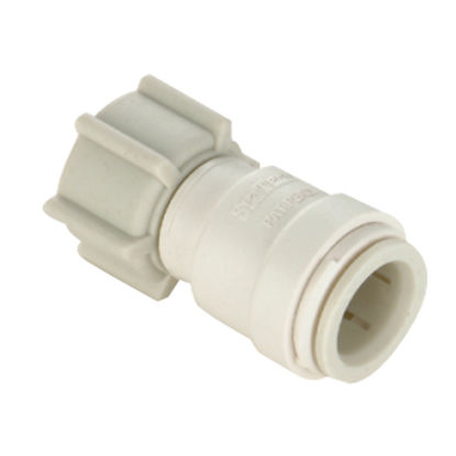 Picture of Sea Tech 35 Series 3/8" Female QC Copper Tube x 1/2" FNPS Swivel Nut Off-White Polysulfone Fres 013510-0808 10-8165          