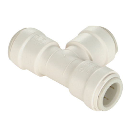 Picture of Sea Tech 35 Series 1/2" Female QC Copper Tube Off-White Polysulfone Fresh Water Union Tee 013523-10 10-8173                  