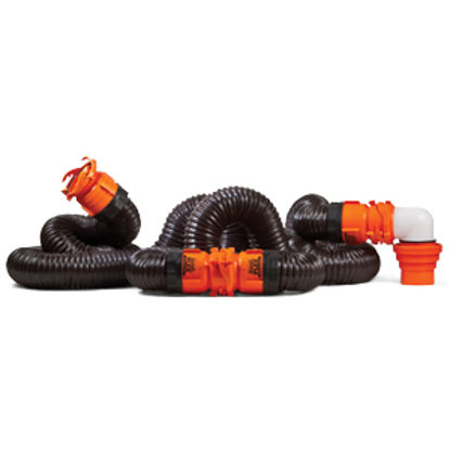 Picture of Camco RhinoFLEX (TM) Black 20' 23 Mil Polyolefin Reinforced Sewer Hose 39741 11-0018                                         