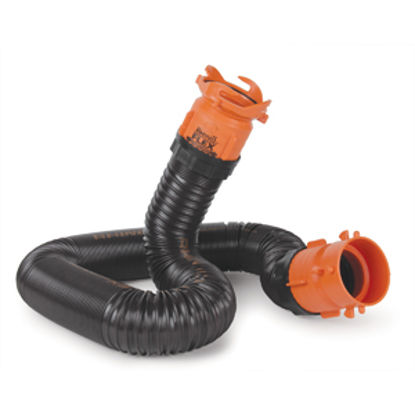 Picture of Camco RhinoFLEX (TM) Black 10' 23 Mil Polyolefin Reinforced Sewer Hose Extension 39764 11-0019                               