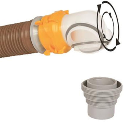 Picture of Camco Revolution Swivel 4-IN-1 Connector w/Elbow Sewer Hose Connector 39471 11-0026                                          
