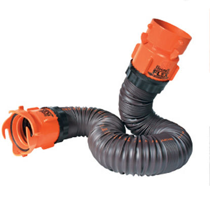 Picture of Camco RhinoFLEX (TM) Black 5' 23 Mil Polyolefin Reinforced Sewer Hose Extension 39765 11-0034                                