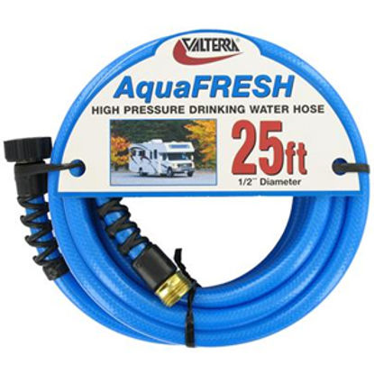 Picture of Valterra Aqua Fresh Blue 1/2"x25' Fresh Water Hose w/Gripper & Pre-installed Hose Saver W01-8300 11-0048                     