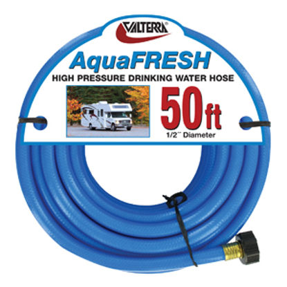 Picture of Valterra Aqua Fresh White 1/2"x10' Fresh Water Hose w/Gripper & Pre-installed Hose Saver W01-8600 11-0049                    