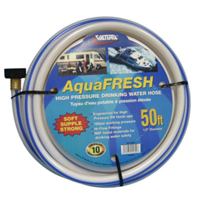 Picture of Valterra Aqua Fresh White 1/2"x50' Fresh Water Hose w/Gripper W01-5600 11-0095                                               