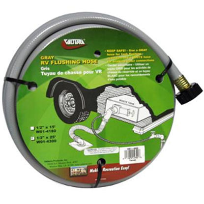 Picture of Valterra  1/2"ID x 25'L Gray Plastic Waste Water Hose W01-4300 11-0105                                                       