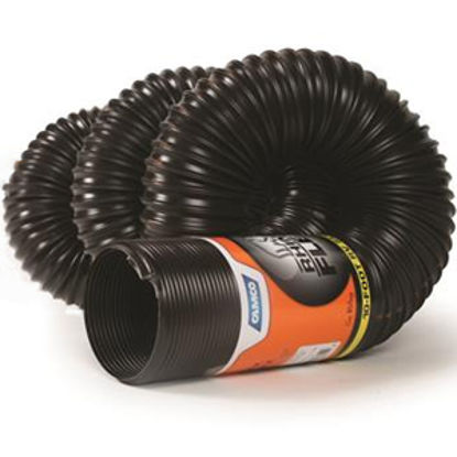 Picture of Camco RhinoFLEX (TM) Black 10' 23 Mil Polyolefin Reinforced Sewer Hose 39671 11-0118                                         