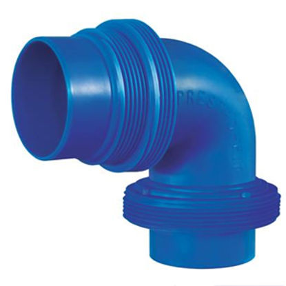 Picture of Prest-o-Fit Blue Line (R) Elbow Sewer Hose Connector 1-0001 11-0277                                                          