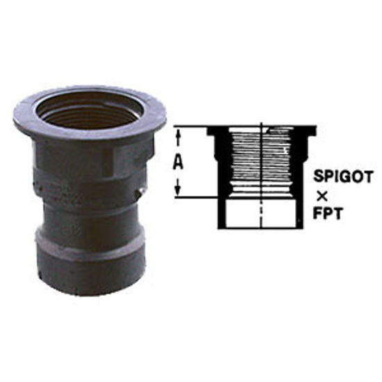 Picture of Lasalle Bristol  1-1/2" Spigot x 1-1/2" FT Waste Water Drain Adapter 6332119 11-0372                                         