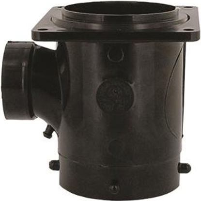 Picture of Valterra  1-1/2" Hub Plastic Waste Valve Fitting w/ 3" Rotating Flange T1011 11-0601                                         