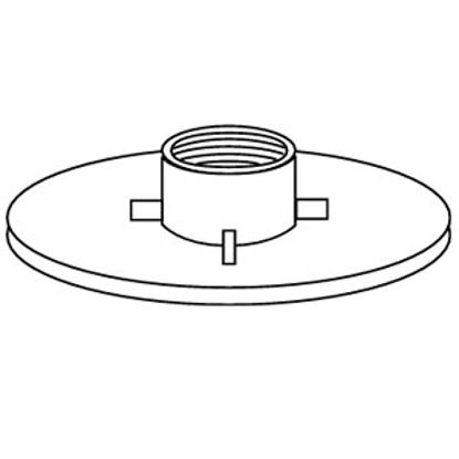 Picture of Custom Roto Molding  Polyethylene 1/2" FPT Raised Threaded Spin Holding Tank Fitting 53 11-0952                              