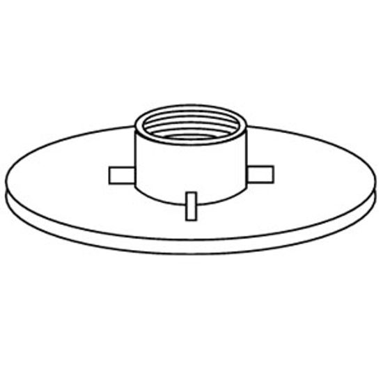 Picture of Custom Roto Molding  Polyethylene 3/4" FPT Raised Threaded Spin Holding Tank Fitting 74 11-0953                              