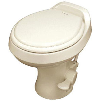 Picture of Dometic 300 Series Bone 18" Pedal Flush Permanent Toilet 302300073 12-0017