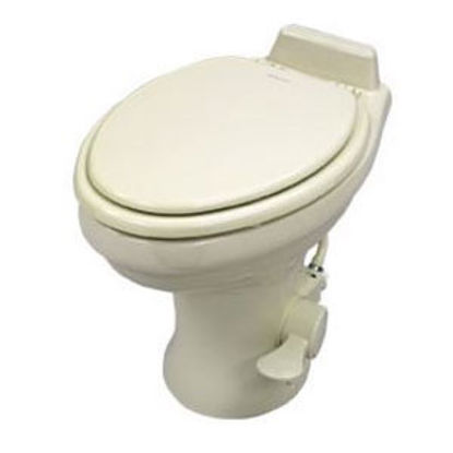 Picture of Dometic 320 Series Bone 14" Pedal Flush Ceramic Permanent Toilet 302321683 12-0049