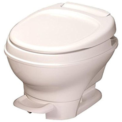 Picture of Thetford Aqua-Magic (R) V Aqua-Magic V Parchment Low Profile Permanent Toilet 31651 12-0372                                  
