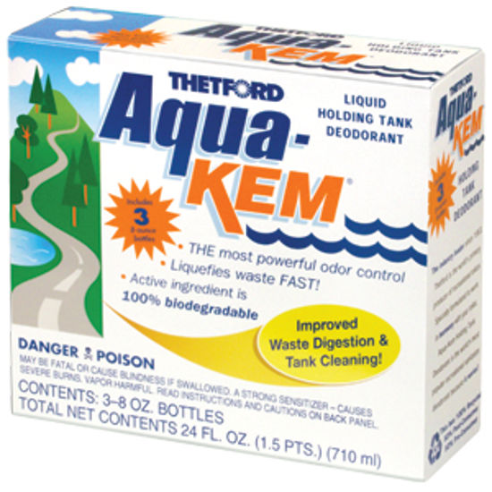 Picture of Thetford Aqua-Kem (R) 3-Pack 8 Oz Bottle Holding Tank Treatment w/Deodorant & Formaldehyde 15483 13-0105                     