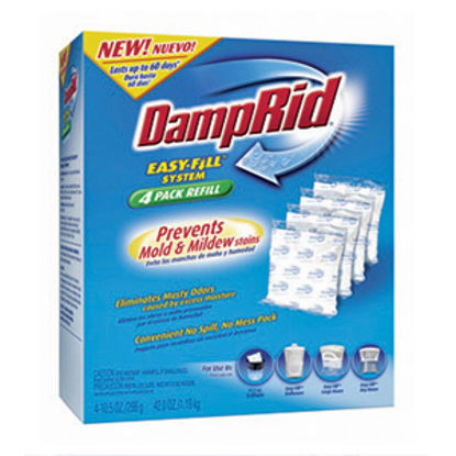 Picture of DampRid  4-Pack 10.5 Ounce Refill For FG91 Dehumidifier  13-0492                                                             