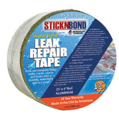 Picture of SticknBond  4" x 25' Roll Aluminum Foil Backing Roof Repair Tape 60022 13-0619                                               