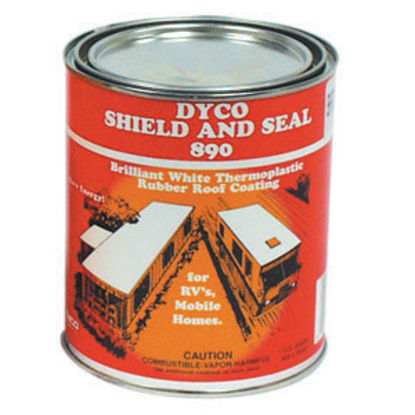 Picture of Dyco Paints Shield and Seal (TM) 1 Qt White Roof Coating For Steel/ Galvanized Metal/ Aluminum/ Asphaltic Alu DYC890/4 13-064