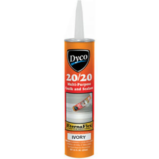 Picture of Dyco Paints  Ivory 11 Oz Tube Acrylic Elastomeric Caulk 2020-T-IV 13-0649                                                    
