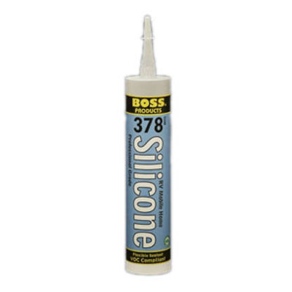 Picture of Accumetric BOSS (R) 378 White Acetoxy Cure UV Resistant Caulk 02395WH10 13-0766                                              