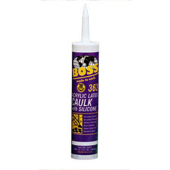 Picture of Accumetric BOSS (R) 363 Clear 10.1 Oz Tube Acrylic Latex Caulk 02434CL10 13-0780                                             