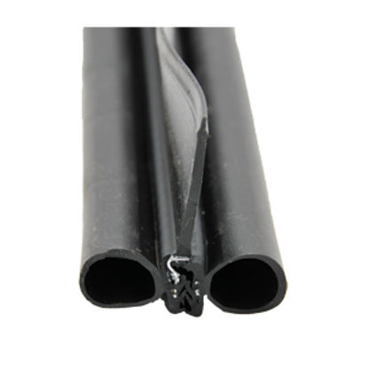 Picture of AP Products  Black 35'L x 2"W x 2-1/4"H Double Bulb Seal w/Wiper 018-478-35 13-1097                                          