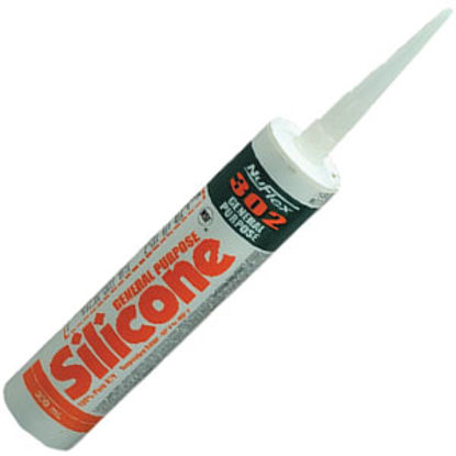 Picture of Heng's Nuflex 302 Clear 10 Oz Tube Silicone Caulk 9300 13-1157                                                               