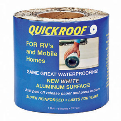 Picture of Quick Roof  White 6" x 33.5' Roll Aluminum Foil Roof Repair Tape WQR6 13-1418                                                