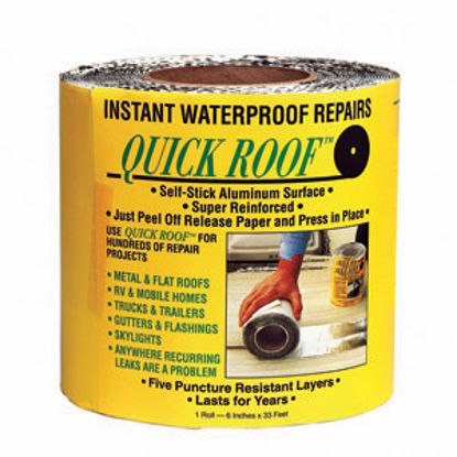Picture of Quick Roof  6" x 33' Roll Aluminum Foil Roof Repair Tape QR6 13-1423                                                         