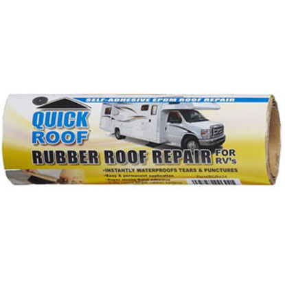 Picture of Quick Roof  Black 6" x 24' Roll Butyl Roof Repair Tape RQR624 13-1427                                                        
