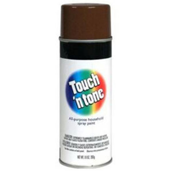 Picture of Rust-Oleum Touch N Tone 10Oz Gloss Leather Brown Spray Can Paint 55277830 13-1865                                            