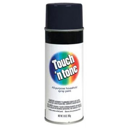 Picture of Rust-Oleum Touch N Tone 10Oz Semi Gloss Black Spray Can Paint 55289830 13-1875                                               