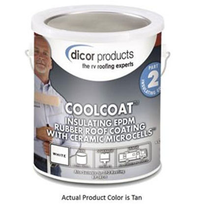 Picture of Dicor CoolCoat (TM) Tan Roof Coating For Fiberglass RV Roof RP-IRCT-1 13-1953                                                