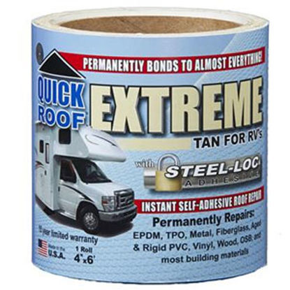 Picture of Quick Roof Extreme Tan 4"W x 6'Roll Roof Repair Tape T-UBE406 13-2025                                                        