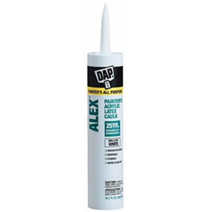 Picture of DAP Alex (R) White 10.1 Oz Acrylic Latex Caulk For Wood/Plaster/Drywall/Masonry 70798 18670 13-5801                          