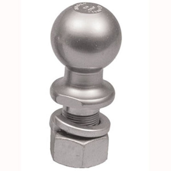 Picture of Husky Towing  Chrome 2" Trailer Hitch Ball w/ 1" Diam x 2-7/8" Shank 33852 14-1323                                           