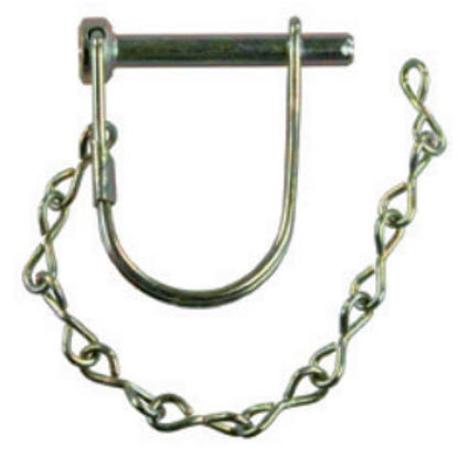 Picture of JR Products  1/4" x 1-3/8" Steel Safety Lock Pin w/Pin Saver 01171 14-1542                                                   