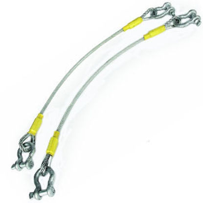 Picture of EAZ-Lift  2-Set 68" Steel Snap Hook Trailer Safety Cable 48506 14-2829                                                       