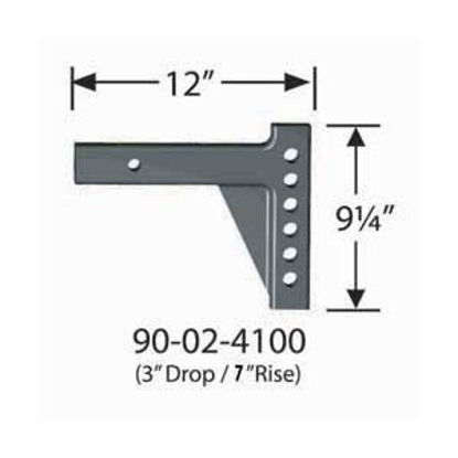 Picture of Equal-i-zer  12"L x 7" Rise x 3" Drop Weight Distribution Hitch Shank 90-02-4100 14-2950                                     