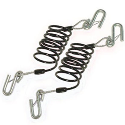Picture of Demco RV  2-Set 86" 7,000 Lbs Steel Single Hook Trailer Safety Cable 9523003 14-3389                                         