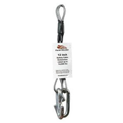 Picture of Demco RV  2-Set 12" 7,000 Lbs Steel Single Hook Trailer Safety Cable 9523064 14-3402                                         