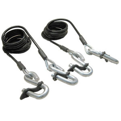 Picture of Blue Ox  2-Set 7' 7,500 Lbs Steel S-Hook Trailer Safety Cable BX88196 14-5235
